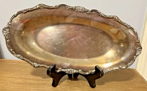 Vintage 14 Zoll W.M. A. Rogers Silber Teller Oval Brot Serviertablett Platte Schale - Bild 1 von 10