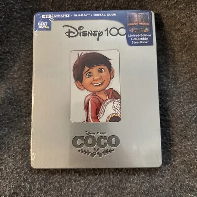 Disney COCO Steelbook 4K UHD + BLU-RAY + DIGITAL DISNEY 100 Limited Edition New - Image 1 of 3