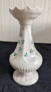 Tall Vintage Beleek Clover Decorated Bud Vase - Picture 1 of 8