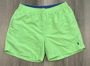 Polo Ralph Lauren Men’s Green Lined Swim Shorts XL Preppy Lined Pocket Beach - Picture 1 of 7