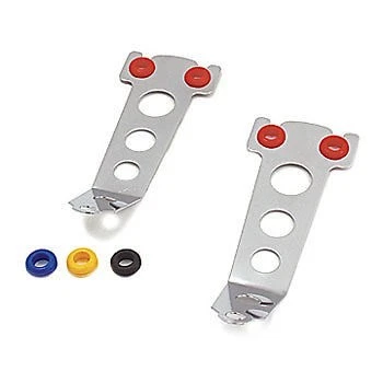 Spectre Chrome Spark Plug Wire Separator Holder Tall 2 Wire w/ Colored Grommets - Image 1 of 2