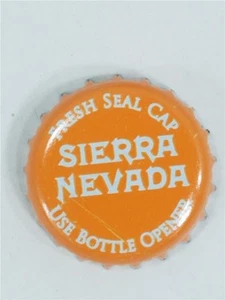 Bottle Cap Crown Orange & White Sierra Nevada Brewing Company CA Beer Brewery - Picture 1 of 1