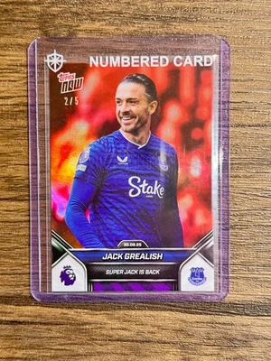 Topps Now JACK GREALISH 2/5! "Super Jack Is Back" Everton - Image 1 of 2