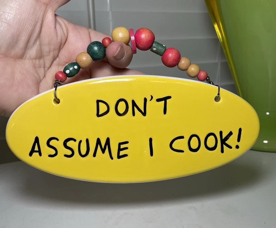 Letrero decorativo "¡No asumas que cocino!" Foto 1 de 3