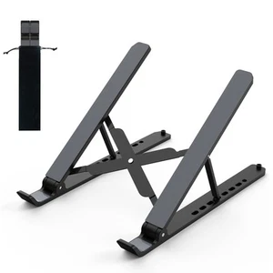 Tonmom Laptop Stand for Desk Adjustable Laptop Riser ABS+Silicone Foldable Po... - Picture 1 of 7