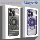 Per iPhone 15 14 13 12 Pro Max 11 Magsafe Lente Di Vetro Flim Metallo Case Cover