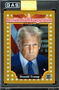 2025 GAS Presidential Inauguration Portrait Donald Trump GOLD FOIL HOLO 144/200 - Picture 1 of 2