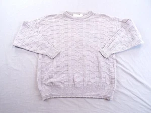 Vintage St Johns Bay Sweater Mens Extra Large Tall Gray Knit GrandpaCore USA - Picture 1 of 10