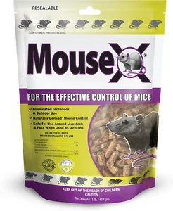Mousex 1Lb Bag, All-Natural Poison Free, Effective against All Species of Rats a - Picture 1 of 12