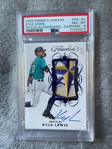 Kyle Lewis #PA-KL - 2020 Panini Flawless - Patch Autographs Sapphire /7 - Picture 1 of 2