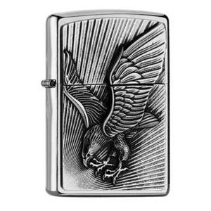 Encendedor Eagle 2013 cromo cepillado emblema Zippo (código Zippo 2003979) - Imagen 1 de 4