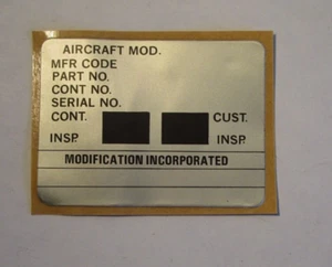Placa de identificación MS27253-F1 - Imagen 1 de 2