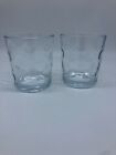 Pasabahce ? P Stamp 2pc set Old Fashioned Clear Drinking Glasses Turkey 4"