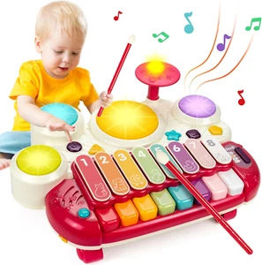 Baby Toys for 1 Year Old Birthday Gift, 5 in 1 Musical Toys for Toddler 1-2 with - Picture 1 of 6