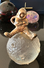 1st Moon Landing 1969 Apollo Astronaut Lucite Moon Marvin Wernick Paperweight