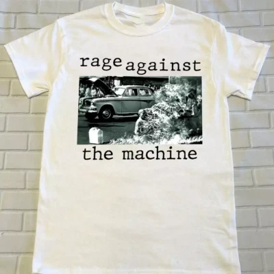 Rage Against The Machine 1992 Tour T-Shirt Kurzarm Weiß Herren S bis 5XL BM971 - Bild 1 von 3