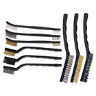 9Pcs Brass Wire Brush Set For Cleaning Metal And Welding Slag