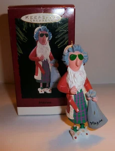 1993 Hallmark MAXINE Ornament with Santa Coat, Beard, and Sack - Picture 1 of 2