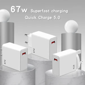 67W USB C Power Adapter QC 5.0 Super Fast Charging Wall Charger Block - Photo 1 sur 15
