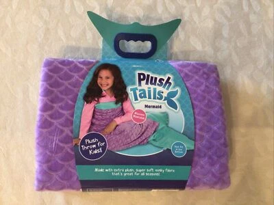 Nueva manta de sirena de cola de peluche ~ tiro de abrazo ~ súper suave ~ sirena púrpura Foto 1 de 4