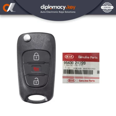 Llave remota abatible genuina KIA Soul 2011-2012 3 botones 433 MHz 95430-2K220 Foto 1 de 3