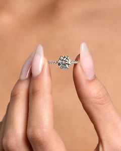 Anello di fidanzamento diamanti certificato IGI VVS2 E rotondo 2,20 Ctw creato in laboratorio speciale - Foto 1 di 12