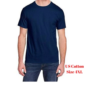 Fruit of the Loom Men's Navy Blue 360 Breathe Crew Neck T-Shirt Size 4XL - Picture 1 of 5