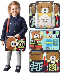 Board for 1 Year Toddler Busy Sensory Books Educational Travel for Toddlers 1-3 - Picture 1 of 6