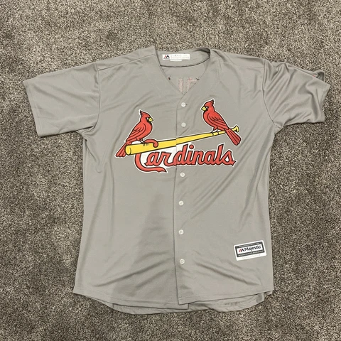St Louis Cardinals Gray Yadi Molina  Majestic Cool Base XL Jersey Cover