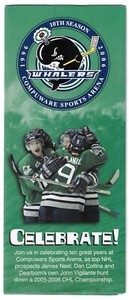 RARE 2005-06 Plymouth Whalers TICKET INFOS with OHL Hockey Schedule !!!