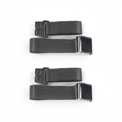 Ford Bronco 1980 - 1996 Airplane 2pt Charcoal Lap Bench Seat Belt Kit - 3 Belts  - Изображение 1 из 2