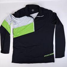 Pearl Izumi Cycling Jersey Adult Large Green Black Long Sleeve Back Zip Pocket