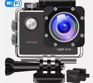 VICTURE Action Camera Full HD 1080P Wifi AC200, Nero - Foto 1 di 9