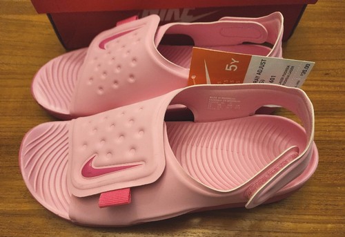 Sandali sportivi Nike ragazza TAGLIA 5Y Sunray Adjust 5 rosa psichico AJ9076 #37523