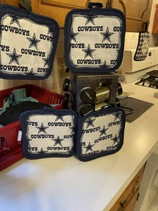 Dallas Cowboys blaue Topflappen - 4er Set - Bild 1 von 5
