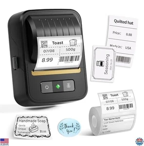 Etikettiergerät Maschine mit Klebeband, Bluetooth Etikettendrucker, tragbare Thermoetiketten - Bild 1 von 7
