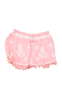 Melissa Odabash Girls Embroidered Drawstring Casual Summer Shorts Pink Size 12 - Picture 1 of 5