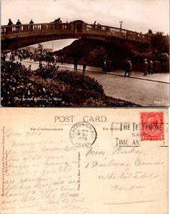 Historical Postcard of The Bridge Blackton-on-Sea - Old Sepia Photograph - Picture 1 of 1
