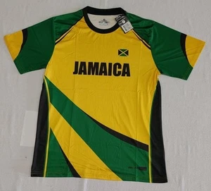 Jamaica Soccer Football Jersey Yellow Green Dri-Fit Adult Size Large NEW - Picture 1 of 9