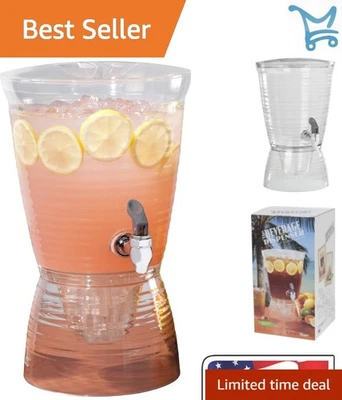Dispensador de bebidas acrílico 1,5 galones sin grifo de goteo para ponche de agua de fiesta Foto 1 de 4
