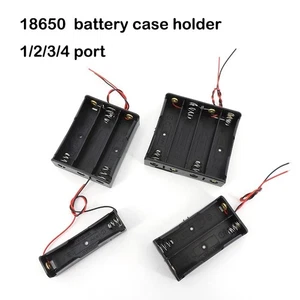 1/2/3/4 18650 Battery Storage Box Case Clip 3.7v 1 2 3 4 port Holder Plastic - Picture 1 of 9