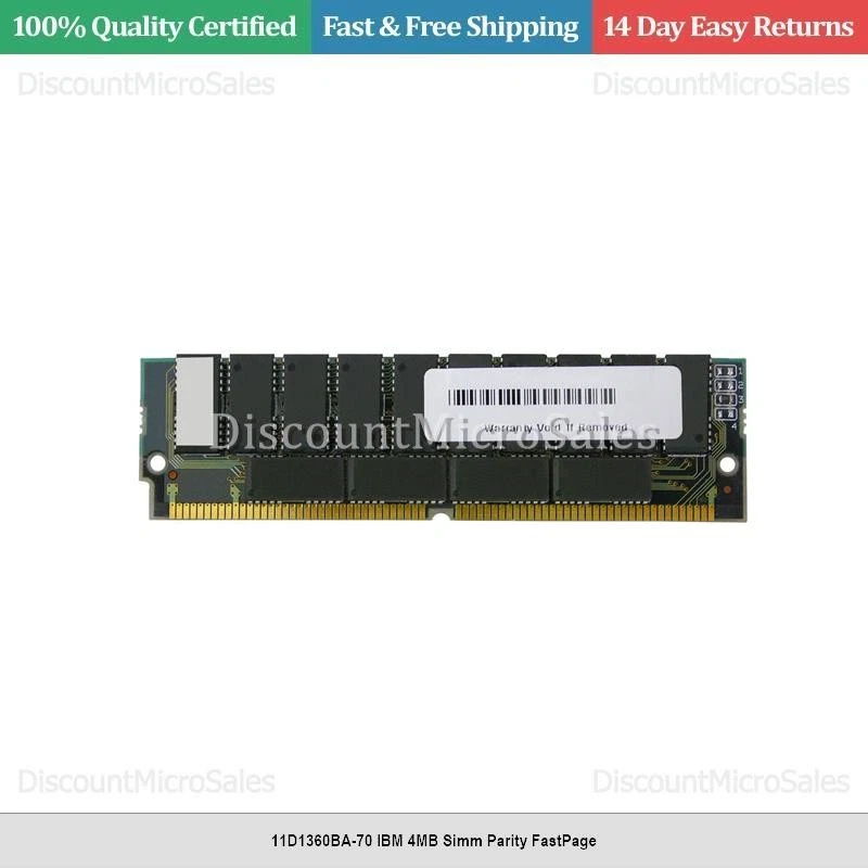 11D1360BA-70 IBM 4MB Simm Parity FastPage - Image 1 of 1