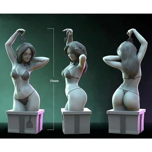 1/18 75mm BUST 3D Print Model Kit Beautiful Girl Woman Dancer Elf Unpainted - Picture 1 of 1