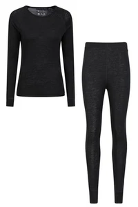Conjunto de top y pantalón Mountain Warehouse Merino para mujer cuello redondo capa base para dama - Imagen 1 de 144