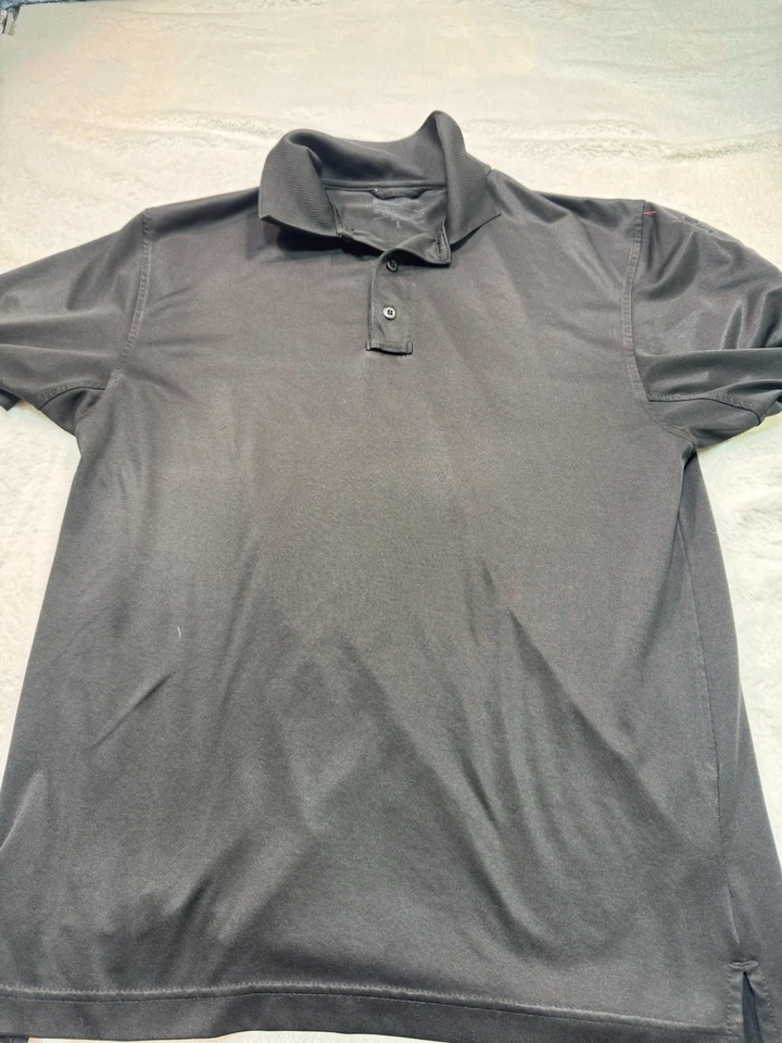 Camisa Polo Tru Spec Grande Para Hombre Negra Algodón Mezcla Poliéster Manga Corta Foto 1 de 4