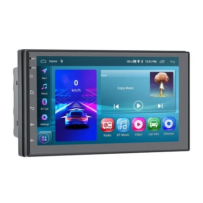 Android 15 Double Din Car Stereo Radio GPS SAT NAV UK Maps 7" Touch Screen WIFI - Image 1 of 4