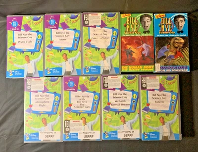 Bill Nye The Science Guy Lot of 9 VHS tapes - 1 Sealed - TESTED Foto 1 de 4