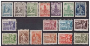 FLUSS 1919 ALLEGORIEN ANSICHTEN SERIE KPL 17 Val. NEU ALLE MIT TYP C PAPIER 519€ - Bild 1 von 1