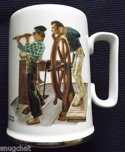 Tazza River Pilot porcellana Tankard collezione Norman Rockwell's Seafarers con scatola - Foto 1 di 8