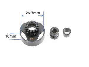 Steel Mugen MBX Clutch Bell Engine Gear 13T Replacement Part (size attached) - Picture 1 of 1